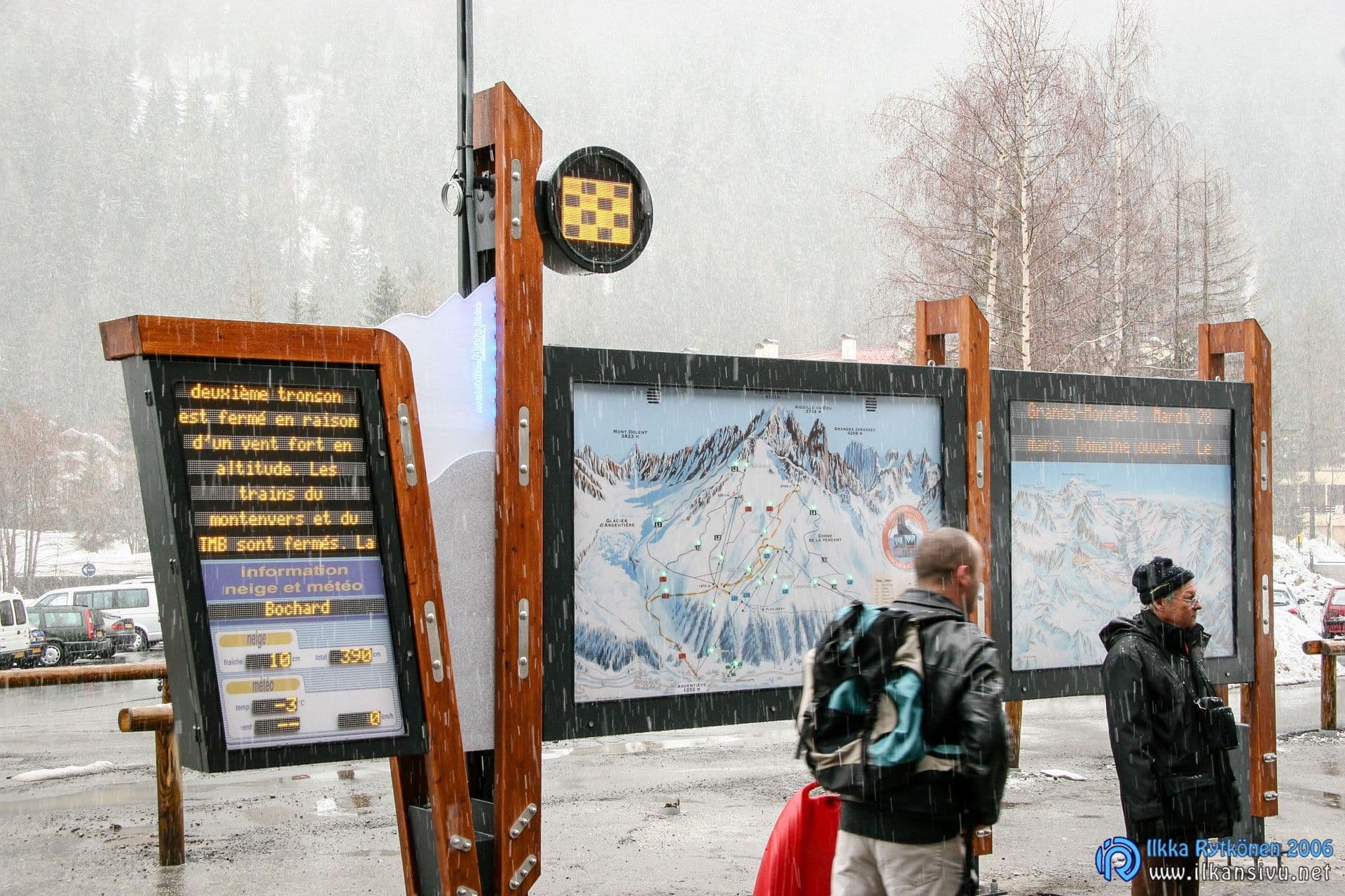 Argentiere (1252 m), räntää satoi
