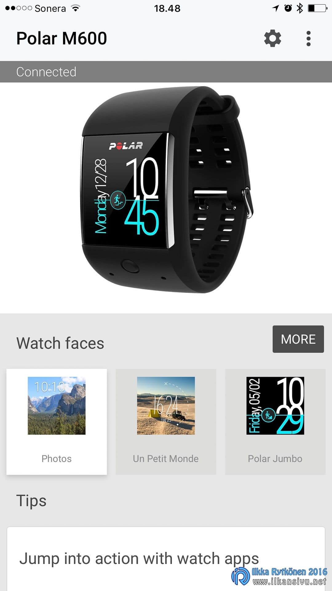 Android Wear -sovellus iPhonessa