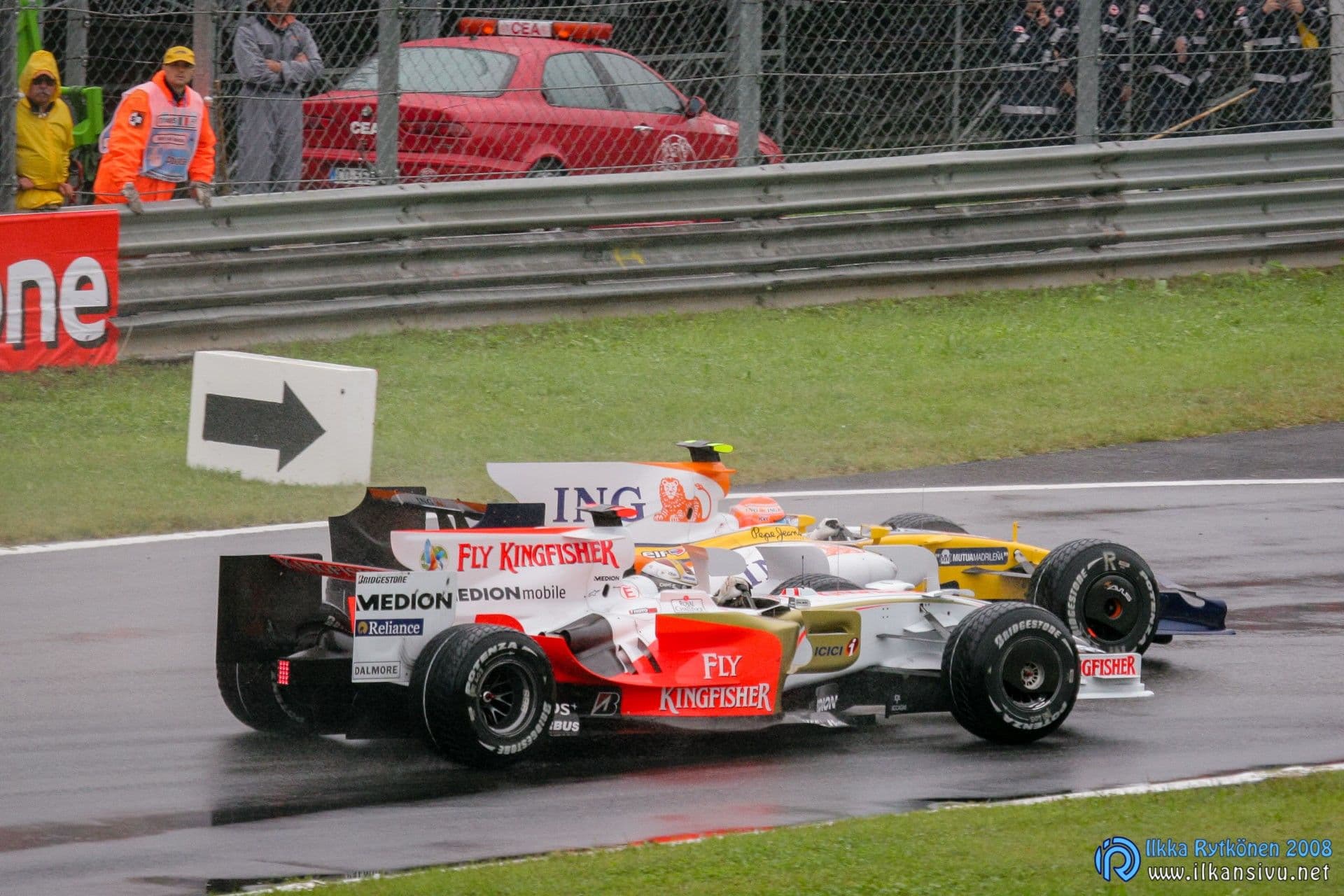 Adrian Sutil ja Nelson Piquet Jr.