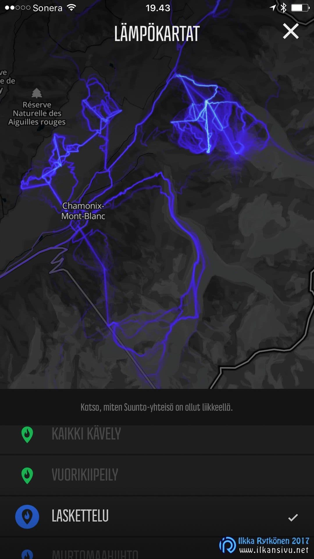 Movescount-lämpökartta